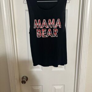 Black 'Mama Bear' Kids Tank Top